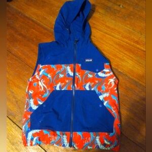 Kids Patagonia Hooded Fishing Vest Nylon. Sz M.